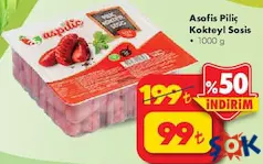 ASOFİS PİLİÇ KOKTEYL SOSİS 1000 G fiyat ve kampanya bilgisi
